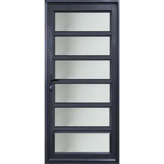 Hinged aluminium door installation